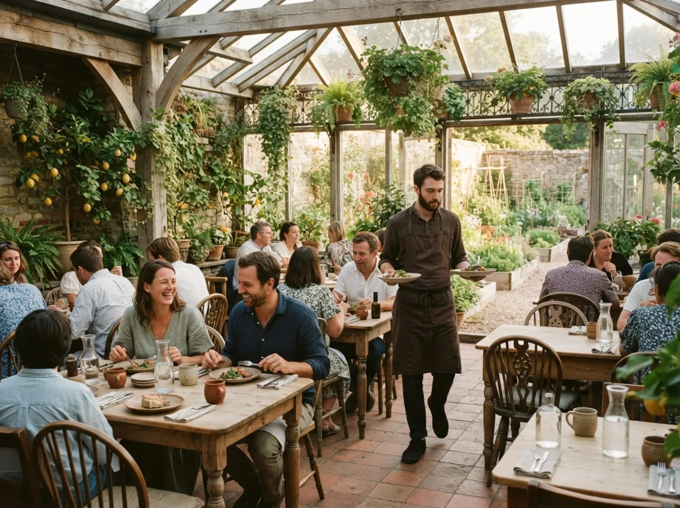 A table in the restaurant